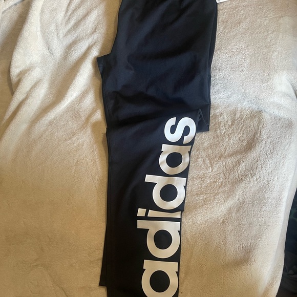 Adidas Kids Black Leggings - Picture 1 of 4